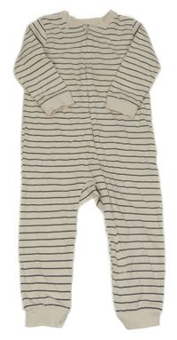 Bílo-černý pruhovaný overal H&M