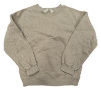 Sivo-kávová melírovaná mikina H&M