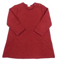 Vínové vzorované bodkovaná é šaty H&M