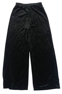 Čierne trblietavé zamatové nohavice Nutmeg