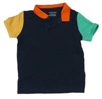 Tmavomodro-farebné polo tričko Primark