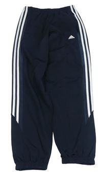 Tmavomodré sportovní tepláky s logem Adidas