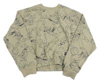 Béžová crop mikina so Space Jam H&M