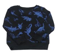 Čierna mikina s dinosaurami Pep&Co