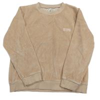 Pudrová mikina s nápisom