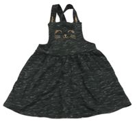 Antracitové melírované teplákové na traké šaty s ňufáčikom  C&A