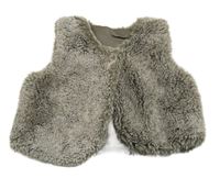 Sivá kožušinová podšitá vesta George