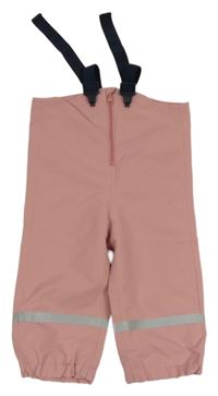 Starorůžové šusťákové podšité laclové kalhoty H&M