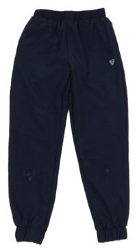 Tmavomodré šusťákové kalhoty Matalan