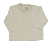 Smotanové zamatové tričko