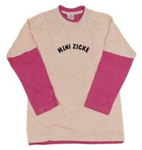 Ružovo-fuchsiové tričko s nápisom