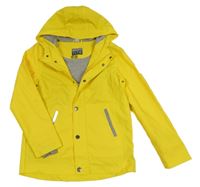 Hořčicová nepromokavá jarní bunda s kapucí Pocopiano