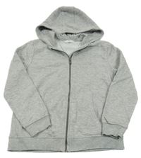 Sivá melírovaná prepínaci mikina s kapucňou M&S