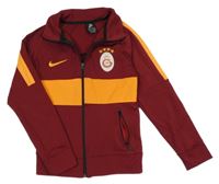 Vínovo-hořčicová fotbalová propínací mikina - Galatasaray Istanbul Nike