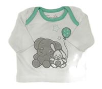 Bílé triko se slonem a zajícem