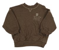 Hnedá oversize mikina s medvěďom George