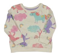 Smetanová mikina s jednorožci So Cute