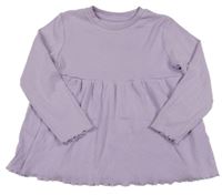 Lila rebrované tričko Matalan