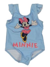 Světlemodré jednodílné plavky s Minnie Primark