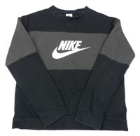 Čierno-antracitová mikina s logom Nike