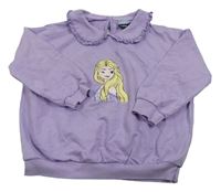 Lila oversize mikina s Elsou a golierikom Disney