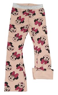 Světlerůžové flare tepláky s Minnie Disney