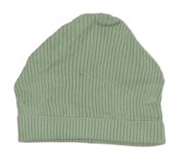 Zelená pletená podšitá čapica
