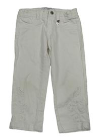 Bílé 7/8 rifle s výšivkou Mayoral