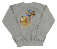 Sivá melírovaná mikina s psíkom