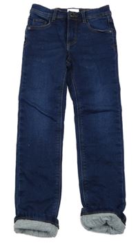 Tmavomodré podšité skinny rifle Topolino