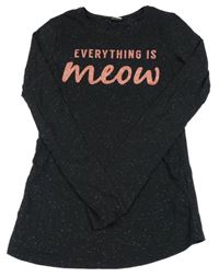 Černé melírované šaty s nápisem Y.F.K.