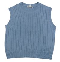 Svetlomodrá pletená vesta