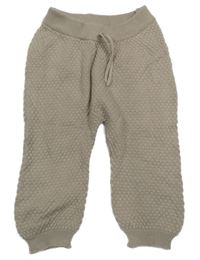 Hnedé vzorované pletené tepláky Ergee