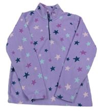 Fialová fleecová funkčná mikina s hviezdami Mountain Warehouse