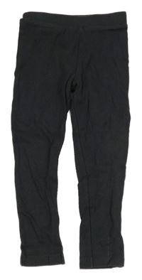 Tmavosivé rebrované legíny