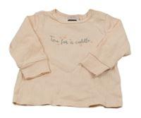 Meruňkové žebrované triko s nápisem Lily & Dan