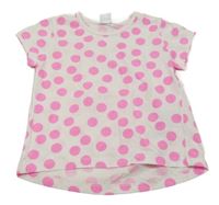 Bílo-růžové puntíkaté tričko Kiki&Koko