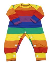 Barevný pruhovaný overal 