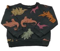 Čierna mikina s dinosaurami PRIMARK