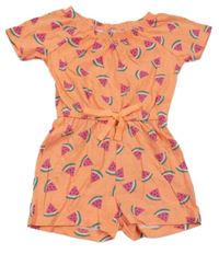 Oranžový kraťasový overal s melouny Primark