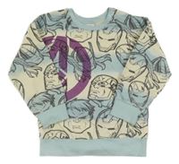 Smetanovo-svetlomodrá vzorovaná mikina s Avengers Matalan