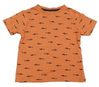 Oranžové tričko se žraloky Topolino
