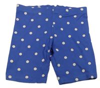 Modré bodkovaná é elastické kraťasy F&F