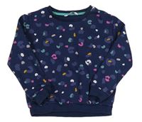 Tmavomodrá mikina s leopardím vzorom M&S