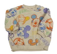 Béžová mikina s Mickeym a kamarády H&M