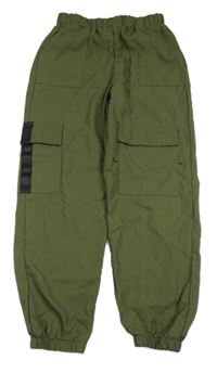 Khaki cargo cuff ľahké nohavice Shein