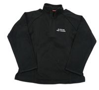 Čierna fleecová mikina s nápisom