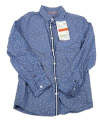 Nové - Modrá vzorovaná košile C&A