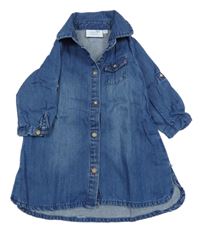 Modré lehké riflové šaty 