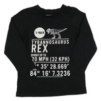 Černé triko s nápisy a dinem Urban